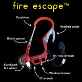 Outdoor Element Fire Escape: Fire-Starting Multitool Carabiner, view 5