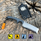 Outdoor Element Flicker Feather Survival EDC Chisel Blade, view 4