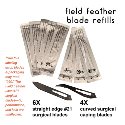 Outdoor Element Hunting Surgical Blade Replacements 10pk - for Field Feather