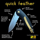 Outdoor Element Quick Feather Folding Knife, view 2