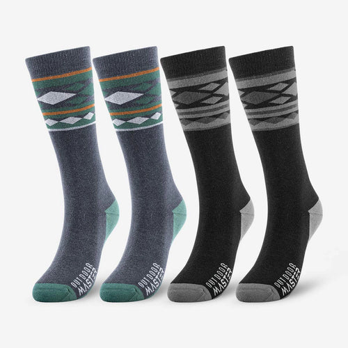 OutdoorMaster 4-Pack Merino Wool Ski Socks