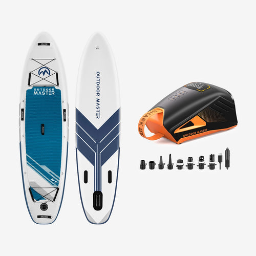 OutdoorMaster Bundle Sale โ 10'6" iSUP Board + SHARK 3 Pump