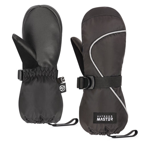 OutdoorMaster Kids Ski Mittens for Skiing, Snowboard, Boys & Girls