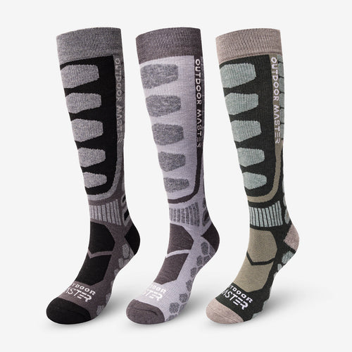 OutdoorMaster Merino Wool Ski Socks 2/3 Pairs
