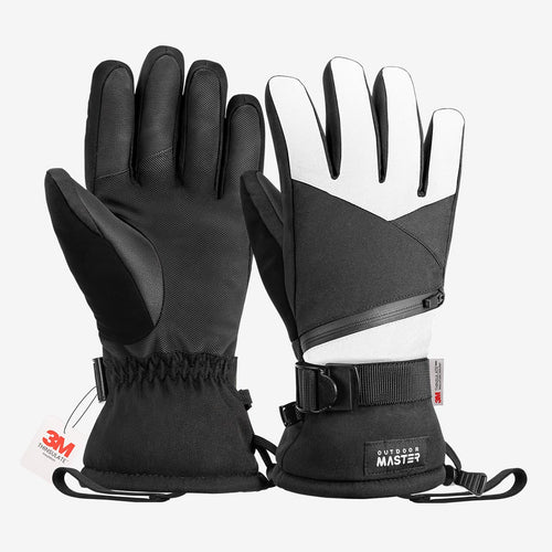 OutdoorMaster 3M Thinsulate Waterproof Ski Gloves for Men & Women