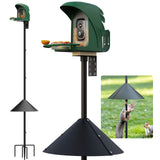 PerchMe Smart AI Bird Feeder & Pole Bundle - Solar-Powered 2K AI Camera + Heavy-Duty Adjustable Squirrel-Proof Bird Feeder Pole, view 4