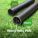 PerchMe Heavy-Duty Deluxe 92‘’ Bird Feeder Pole Station with Squirrel Baffle, 360° Rotating Crossbars & Hooks,Customizable Height, view 5
