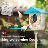 PerchMe Smart Bird Feeder Camera Wireless,2K,Solar Powered, AI Recognition, Auto Capture & App Notify, view 6