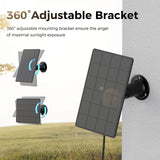 PerchMe Solar Panel for Bird Feeder Camera only, Type-C Charger, IP65 Waterproof for Outdoors, Continuously Power Supply, 360° Swivel Bracket, view 6
