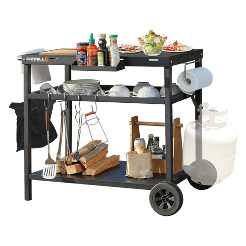 Pizzello Outdoor Grill Dining Cart Pro