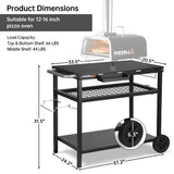 Pizzello Outdoor Grill Dining Cart Pro, view 2