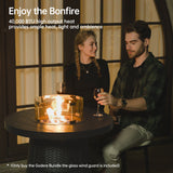 Pizzello Godere - 31.5" Propane Bar Height Fire Pit Table Outdoor Round Wicker Gas Fire Table, view 4