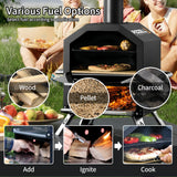 Pizzello Grande - Outdoor Wood Fired 2-Layer Pizza Oven, view 6