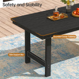 Pizzello HDPE Rectangular Outdoor Dining Set, All Weather Patio Table and Textilene Patio Chairs, view 5