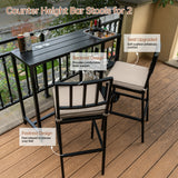Pizzello Outdoor Counter Height Bar Stools, Patio Metal Barstools, view 5