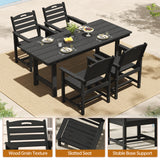 Pizzello Outdoor HDPE Dining Chair Set, All-Weather Patio Chairs Set, view 6