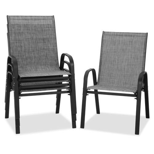 Pizzello Patio Dining Chairs Set, Outdoor Stackable Dining Chairs