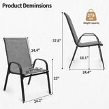 Pizzello Patio Dining Chairs Set, Outdoor Stackable Dining Chairs, view 3