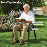 Pizzello Patio Dining Chairs Set, Outdoor Stackable Dining Chairs, view 5