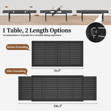 Pizzello Aluminum Rectangular Outdoor Dining Set, Extendable Patio Table and Textilene Patio Chairs, view 4
