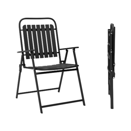 Pizzello Patio Folding Chairs Set, Outdoor Folding Chairs Portable Dining Chairs for Yard