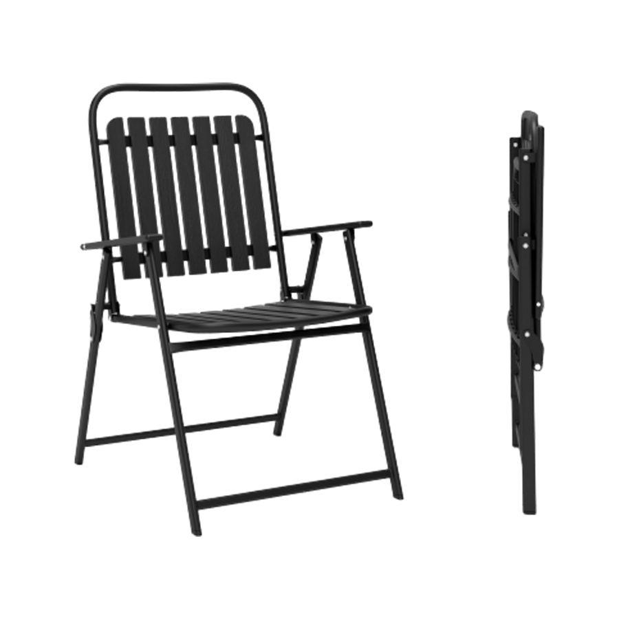 Pizzello Patio Folding Chairs Set, Outdoor Folding Chairs Portable Dining Chairs for Yard