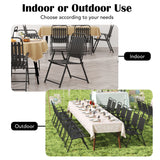 Pizzello Patio Folding Chairs Set, Outdoor Folding Chairs Portable Dining Chairs for Yard, view 6