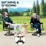 Pizzello Swivel Dining Chair with 360° Rotation - Durable Outdoor Textilene Fabric, view 4