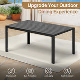 Pizzello Patio Wood-Plastic Composite Dining Table for 4-6 Person, view 4