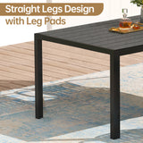 Pizzello Patio Wood-Plastic Composite Dining Table for 4-6 Person, view 6