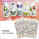 Plus Minus Co 1 Pcs Beautiful Butterfly Fantasy 3D Back Glue Nail Decal, view 3