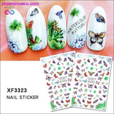 Plus Minus Co 1 Pcs Beautiful Butterfly Fantasy 3D Back Glue Nail Decal, view 4