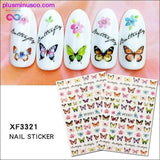 Plus Minus Co 1 Pcs Beautiful Butterfly Fantasy 3D Back Glue Nail Decal, view 6