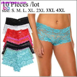 Plus Minus Co 10 pcs/pack Sexy, Transparent, Lace Panties at plusminusco, view 2