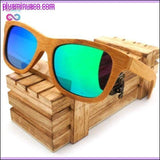 Plus Minus Co 100% Natural Handmade Bamboo Wooden Sunglasses Polarized, view 2