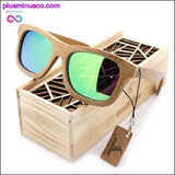 Plus Minus Co 100% Natural Handmade Bamboo Wooden Sunglasses Polarized, view 3