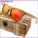 Plus Minus Co 100% Natural Handmade Bamboo Wooden Sunglasses Polarized, view 4