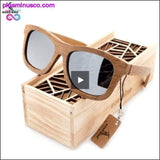 Plus Minus Co 100% Natural Handmade Bamboo Wooden Sunglasses Polarized, view 6