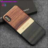 Plus Minus Co 100% Real Wood Luxury Protective Case For iPhone X, view 3
