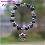 Plus Minus Co 10mm Opal Obsidian Tiger Eye Natural Stone Bracelet with, view 4