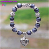 Plus Minus Co 10mm Opal Obsidian Tiger Eye Natural Stone Bracelet with, view 5