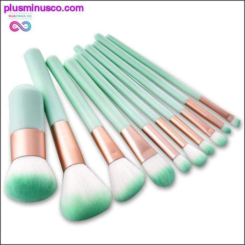 Plus Minus Co 10pcs/lot Makeup Brush Tools Face Eyeshadow Foundation Make