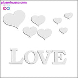 Plus Minus Co 11pcs Love Heart Acrylic 3D Mirror Wall Sticker Mural Decal, view 2