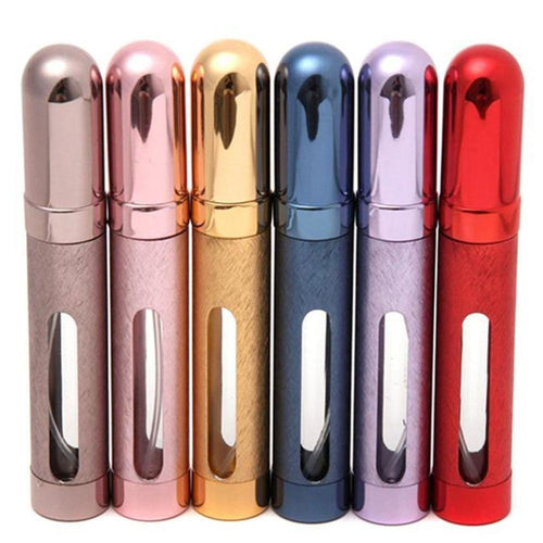 Plus Minus Co 12 ml Portable Perfume Cosmetic Containers Mini Aluminum Travel Perfume Atomizer Self-pumped Refillable Dispenser Spray Bottles