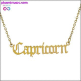 Plus Minus Co 12 Zodiac Letter Constellations Pendants Necklace For Women, view 2