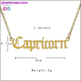 Plus Minus Co 12 Zodiac Letter Constellations Pendants Necklace For Women, view 6