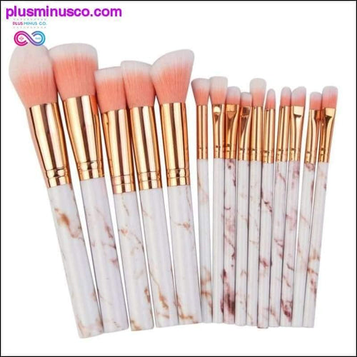 Plus Minus Co 15pcs Makeup Multi-functional Cosmetic Brushes Tool Set