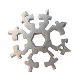Plus Minus Co 18 in 1 Snowflake Spanner Keyring Hex Multifunction Outdoor Hike Wrench Key Ring Pocket Multipurpose Camp Survive Hand Tools, view 3