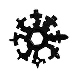 Plus Minus Co 18 in 1 Snowflake Spanner Keyring Hex Multifunction Outdoor Hike Wrench Key Ring Pocket Multipurpose Camp Survive Hand Tools, view 6