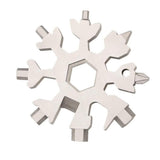 Plus Minus Co 18 in 1 Snowflake Spanner Keyring Hex Multifunction Outdoor Hike Wrench Key Ring Pocket Multipurpose Camp Survive Hand Tools, view 2